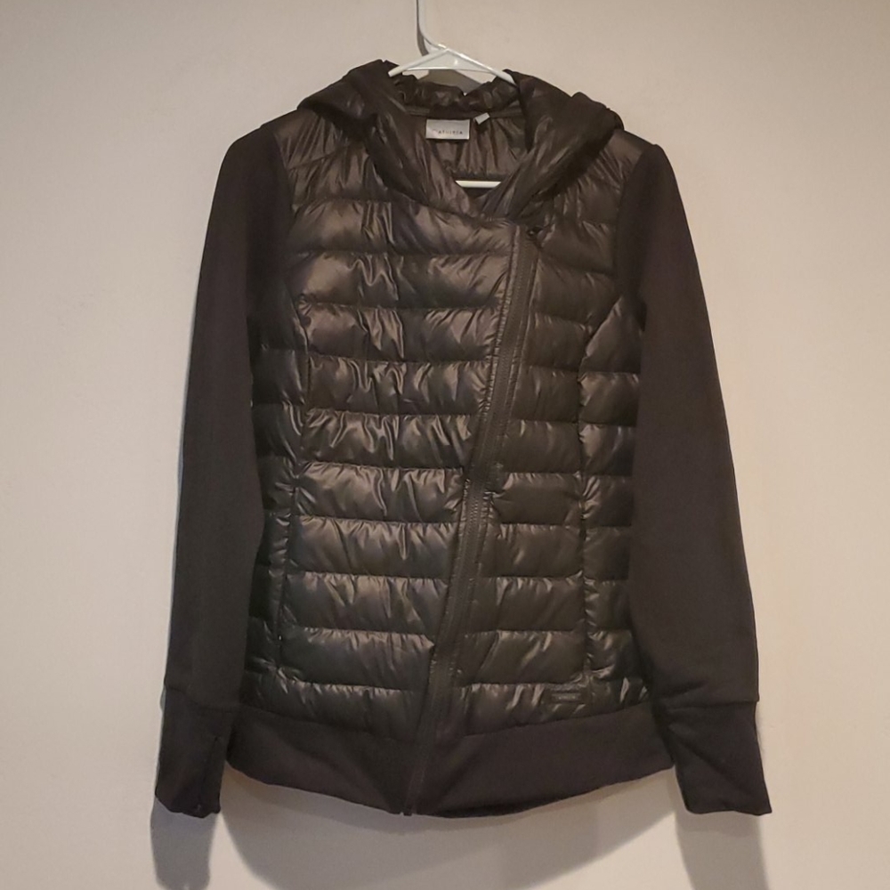 Athleta small black coat with hood